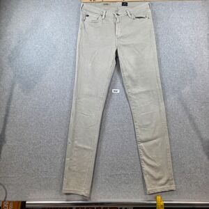 AG Adriano Goldschmied The Prima Mid Rise Cigarette Jeans Beige Tan 28R USA